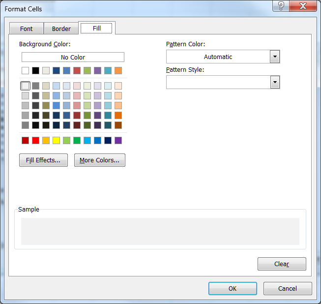 Banding Rows in an Excel Table